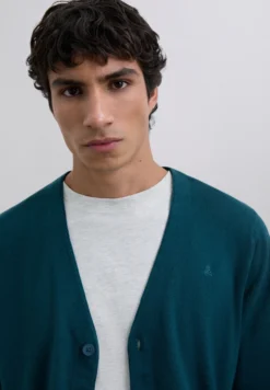 CÁRDIGAN CUELLO PICO ALGODÓN