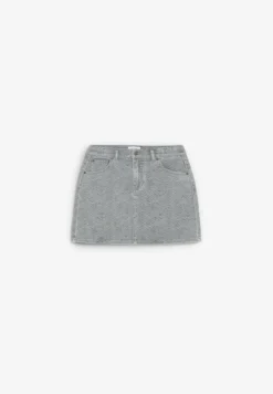 FALDA CORTA DENIM ESTAMPADA