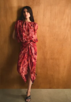 FALDA MIDI ESTAMPADO FLORAL