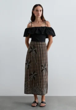 FALDA VICHY LENTEJUELAS