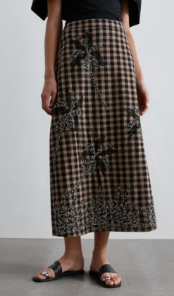 FALDA VICHY LENTEJUELAS