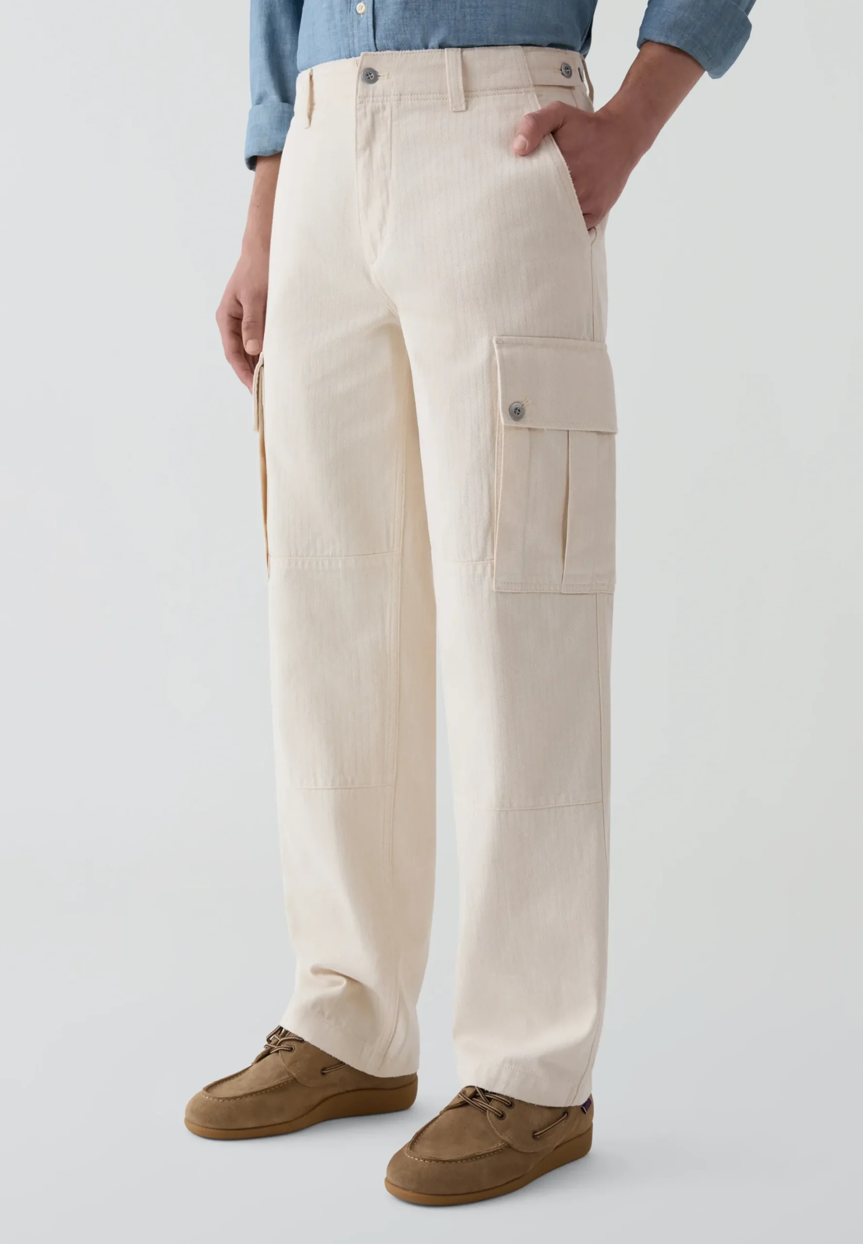 GANT | PANTALÓN REL HERRINGBONE CARGO
