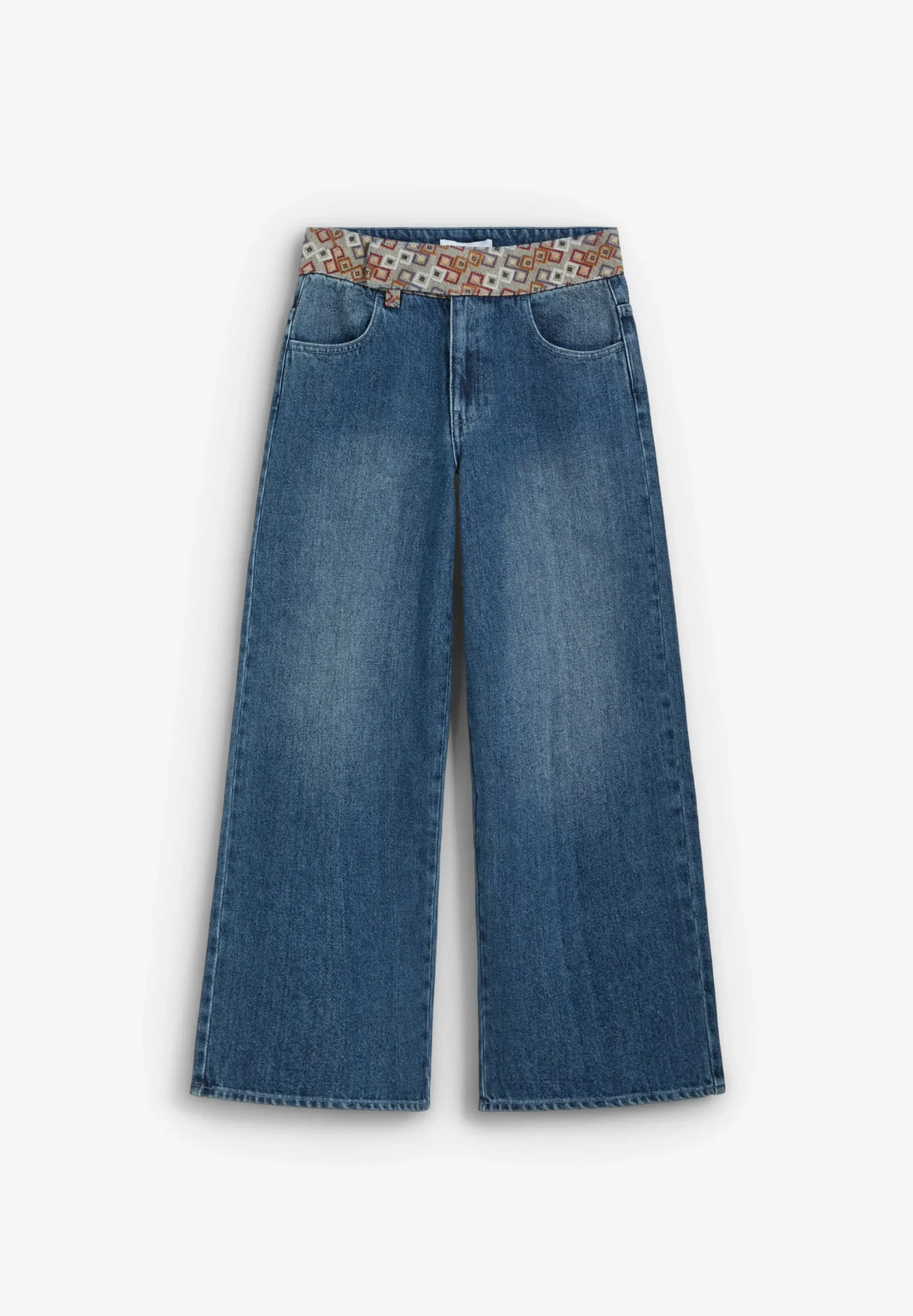 JEANS CULOTTE ESTAMPADO ÉTNICO