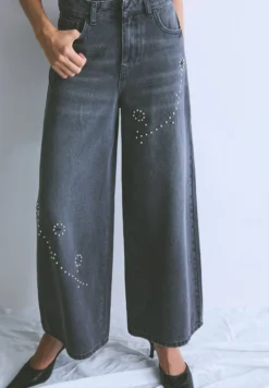 JEANS CULOTTE STUDS