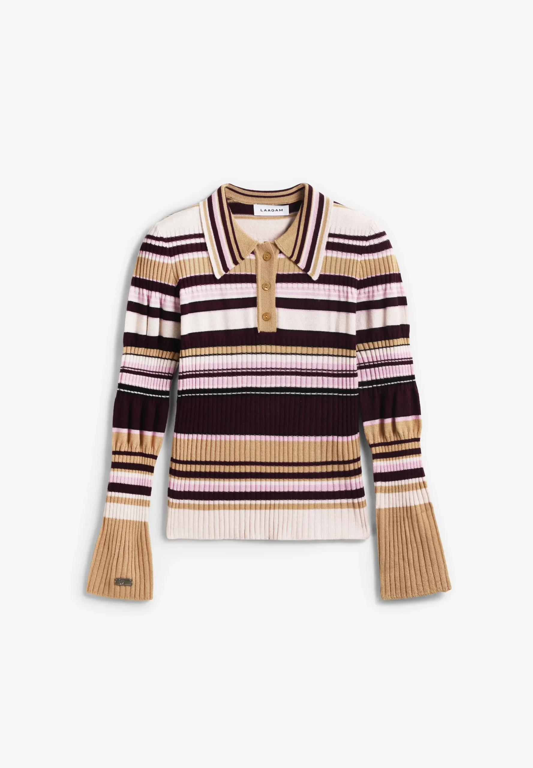 LAAGAM | ILYANA STRIPED POLO KNIT