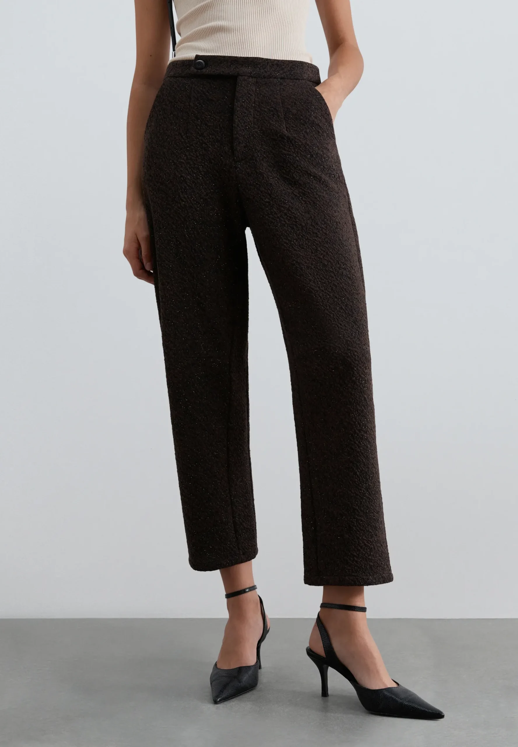 PANTALÓN RECTO LÚREX