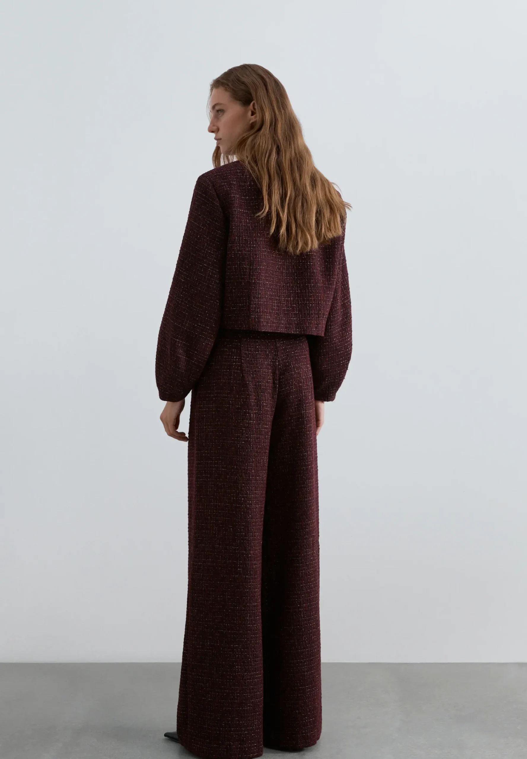 PANTALÓN TWEED WIDE LEG