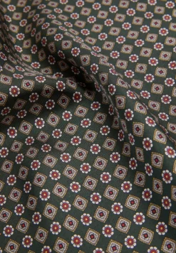 PAÑUELO DE SEDA MICROESTAMPADO FLORES