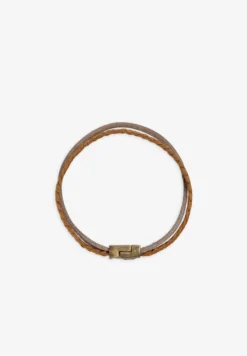 PULSERA PIEL Y CORDÓN ENCERADO