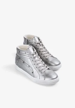 SNEAKERS ALTAS PIEL CALAVERA