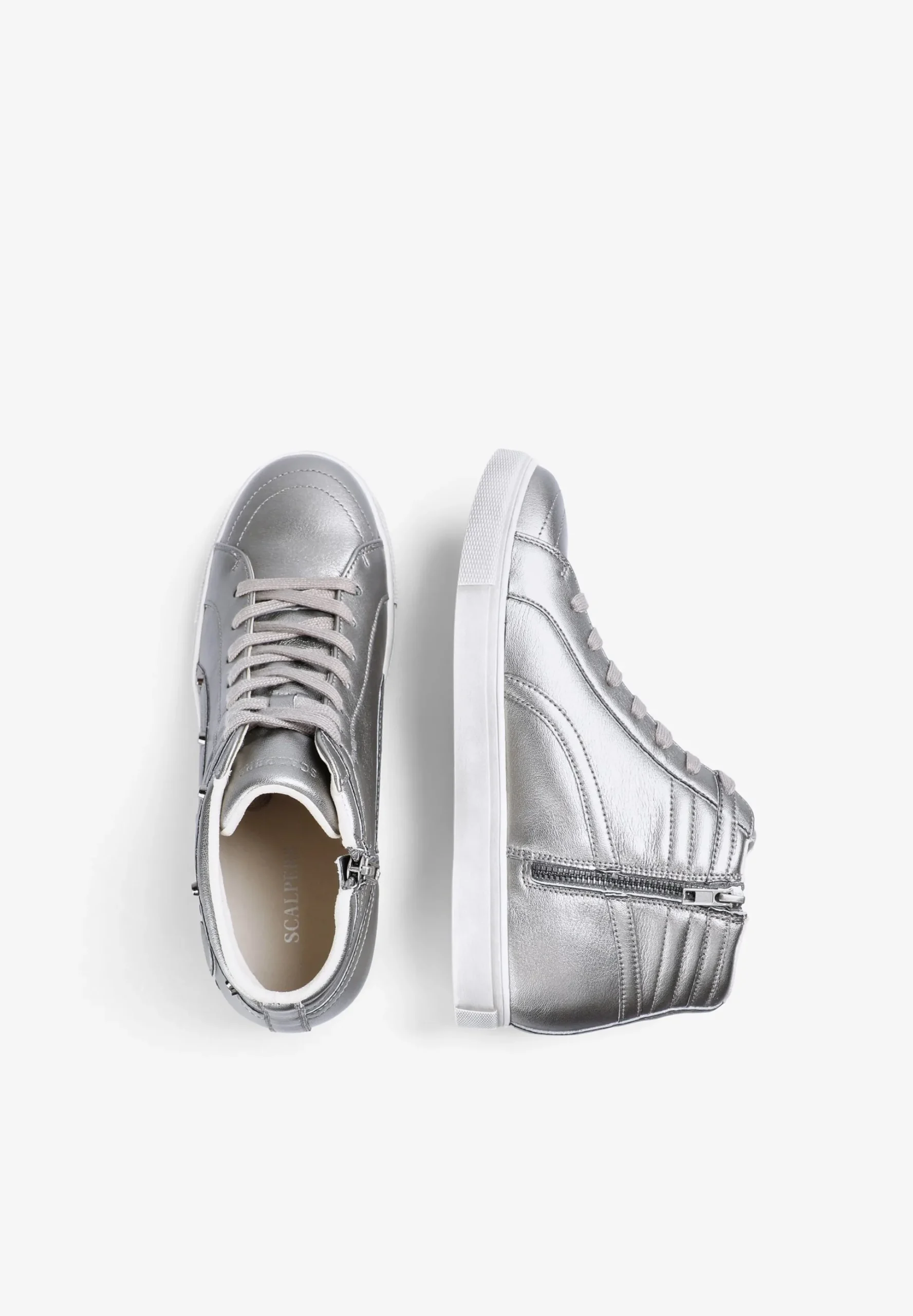 SNEAKERS ALTAS PIEL CALAVERA