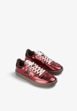 SNEAKERS METALIZADAS TEXTURA SERPIENTE