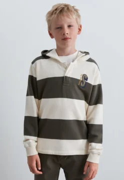 SUDADERA A RAYAS CON CAPUCHA