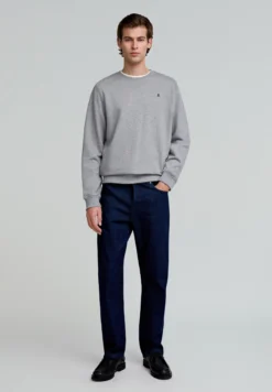 SUDADERA BÁSICA BORDADA CONTRASTE