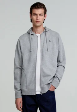 SUDADERA CAPUCHA BORDADA CONTRASTE