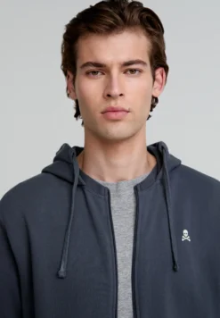 SUDADERA CAPUCHA BORDADA CONTRASTE