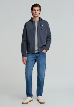 SUDADERA CAPUCHA BORDADA CONTRASTE