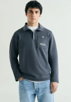 SUDADERA HALF ZIP BOLSILLO