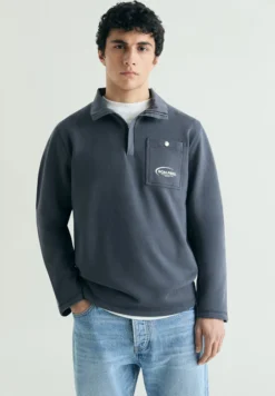 SUDADERA HALF ZIP BOLSILLO