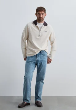 SUDADERA HALF-ZIP CUELLO CONTRASTE