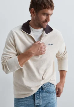SUDADERA HALF-ZIP CUELLO CONTRASTE