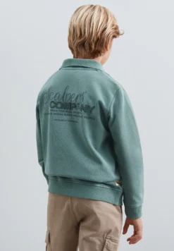 SUDADERA HALF-ZIP PRINT TRASERO