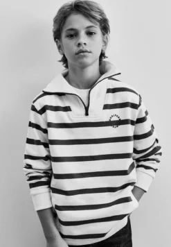 SUDADERA RAYAS CUELLO POLO