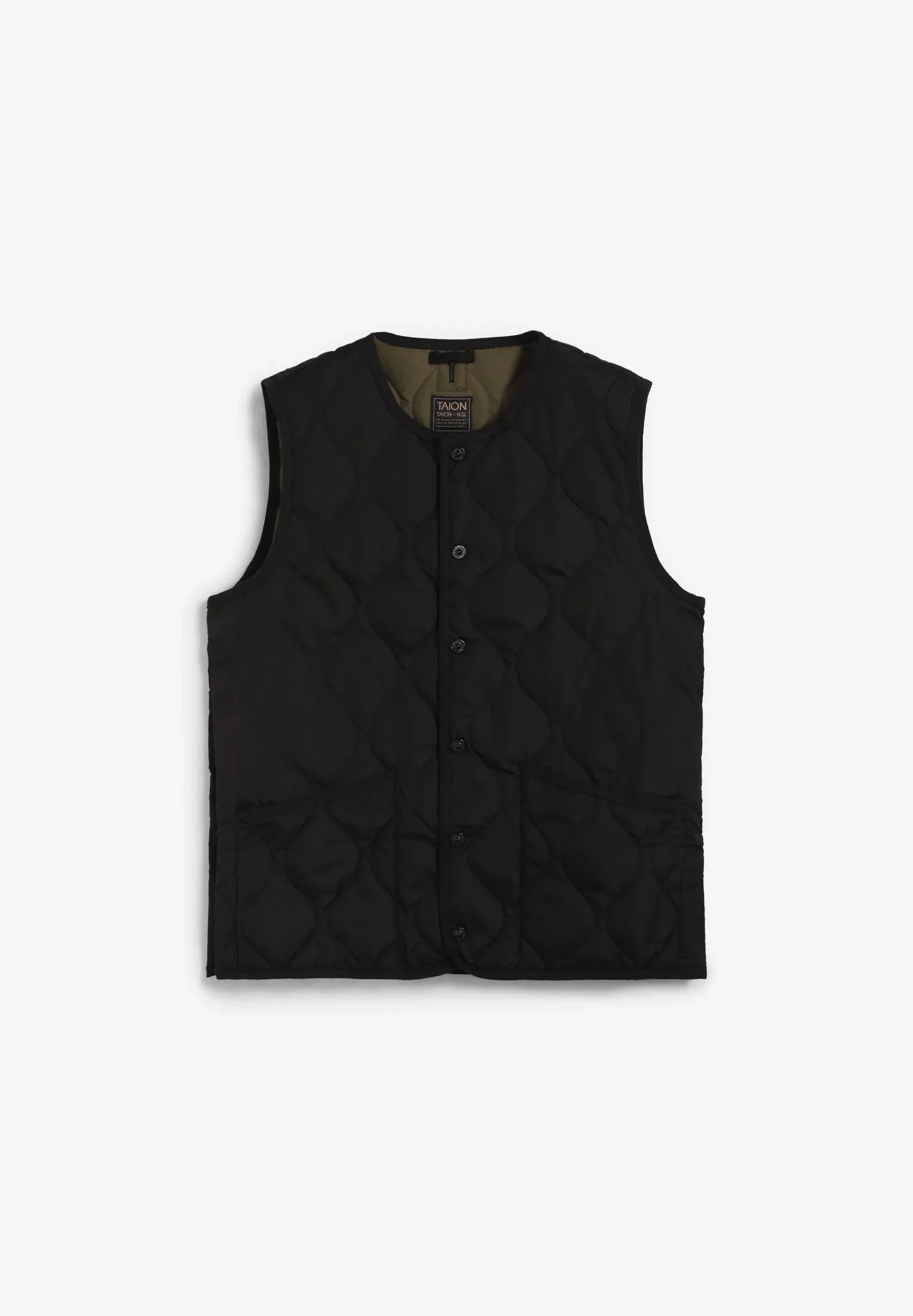 TAION | CHALECO UNISEX MILITARY BUTTON CREW NECK