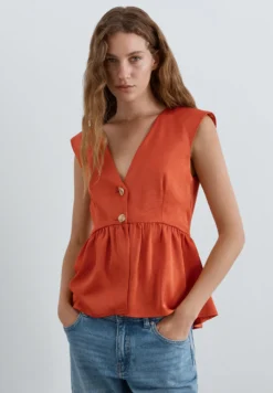 TOP SATINADO PEPLUM