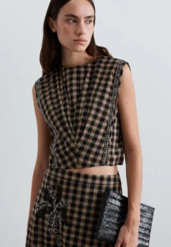 TOP VICHY LENTEJUELAS