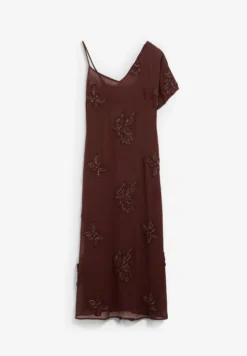 VESTIDO ASIMÉTRICO BORDADO ABALORIOS