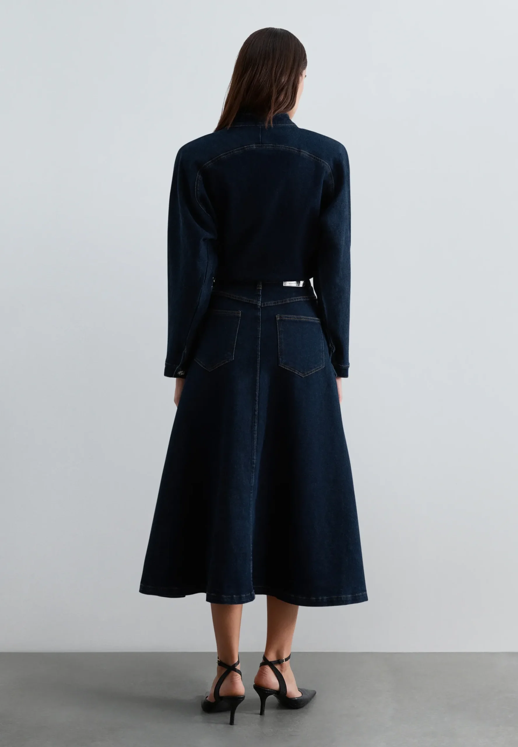 VESTIDO DENIM MANGAS VOLUMEN