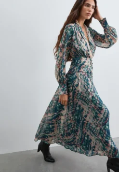 VESTIDO ESTAMPADO CINTURA DRAPEADA