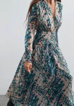 VESTIDO ESTAMPADO CINTURA DRAPEADA