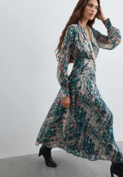 VESTIDO ESTAMPADO CINTURA DRAPEADA