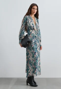 VESTIDO ESTAMPADO CINTURA DRAPEADA
