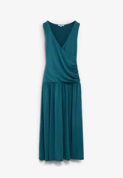 VESTIDO EVASÉ LARGO DRAPEADO
