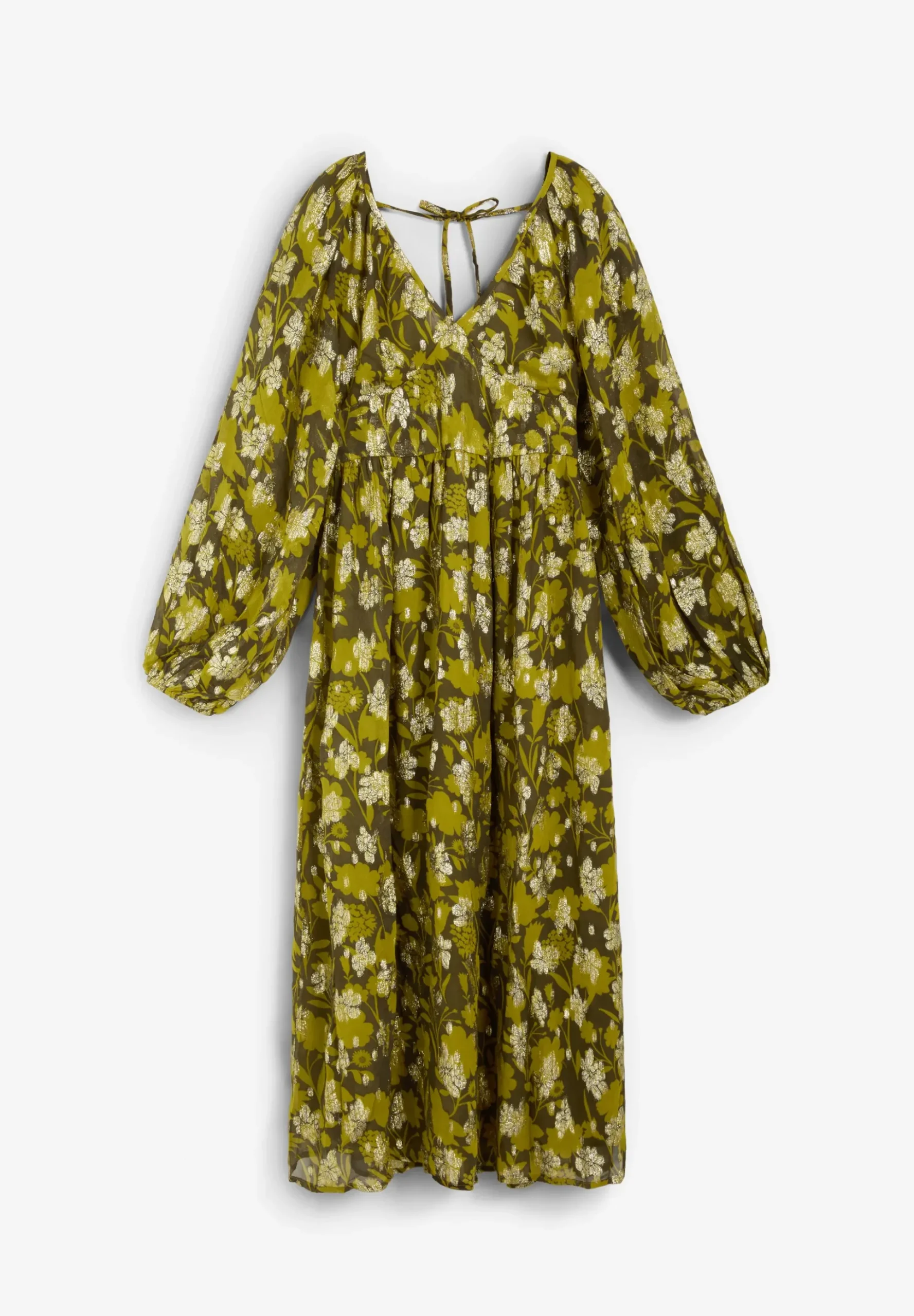 VESTIDO LÚREX ESTAMPADO FLORAL
