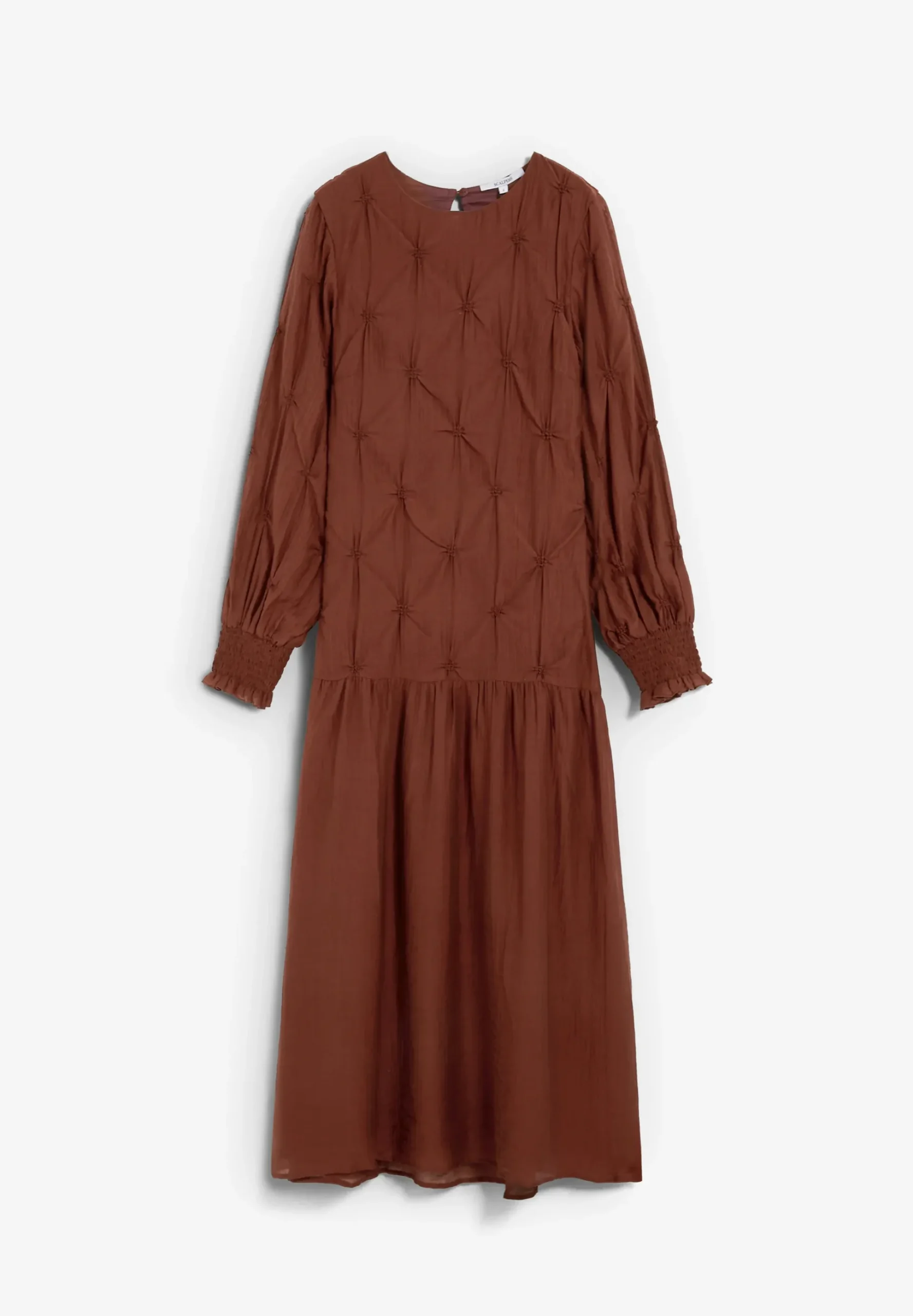 VESTIDO MANGA LARGA FRUNCES