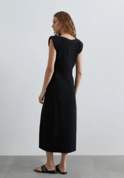 VESTIDO MIDI DRAPEADO LATERAL