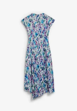 VESTIDO MIDI ESTAMPADO CON LAZADA