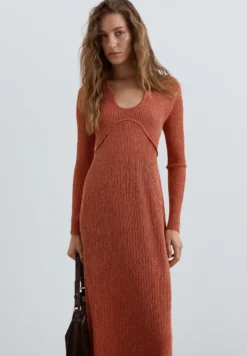 VESTIDO MIDI PUNTO LÚREX