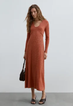 VESTIDO MIDI PUNTO LÚREX