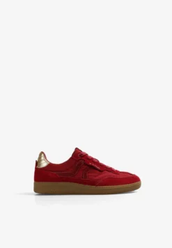 ZAPATILLA ANTE CON TALÓN METALIZADO
