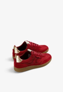 ZAPATILLA ANTE CON TALÓN METALIZADO